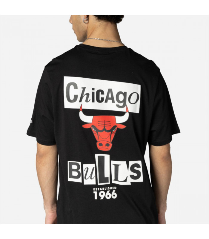 Polera  Chicago Bulls NBA Newspaper Black