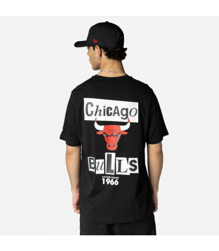 Polera  Chicago Bulls NBA Newspaper Black