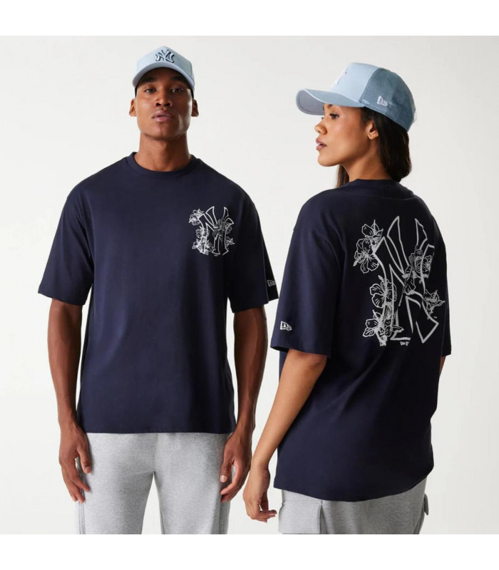 Polera New York Yankees Floral Navy