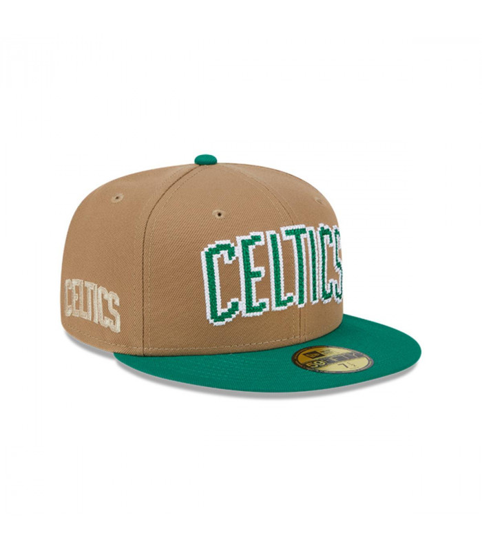 Gorra 59Fifty Boston Celtics NBA  8-Bit Wordmark Beige