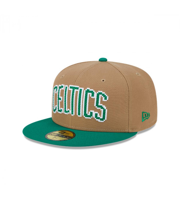 Gorra 59Fifty Boston Celtics NBA  8-Bit Wordmark Beige
