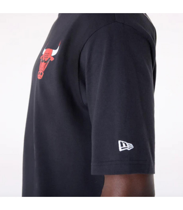 Polera Chicago Bulls Font Graphic Negro