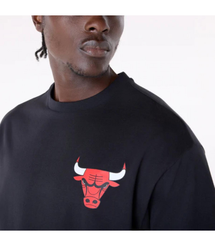 Polera Chicago Bulls Font Graphic Negro