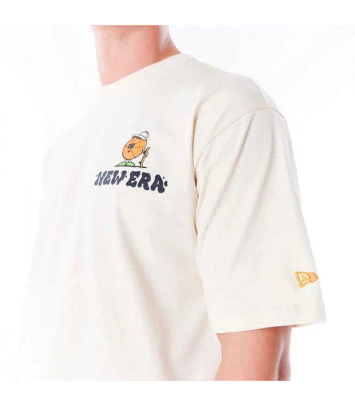 Polera New Era Brand City Graphic Light Beige