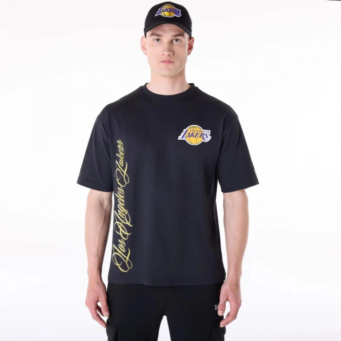 Polera Los Angeles Lakers Font Graphic Black