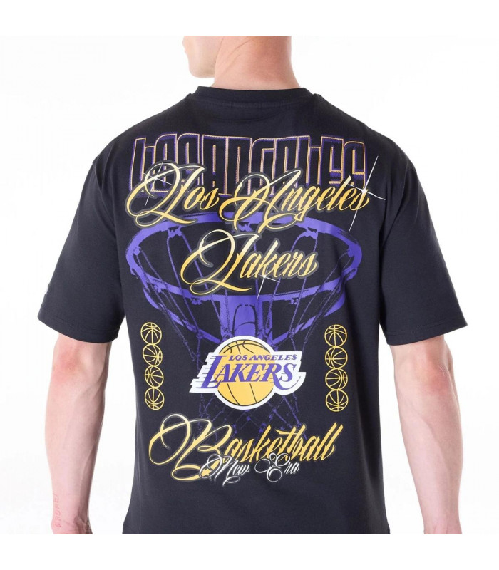 Polera Los Angeles Lakers Font Graphic Black