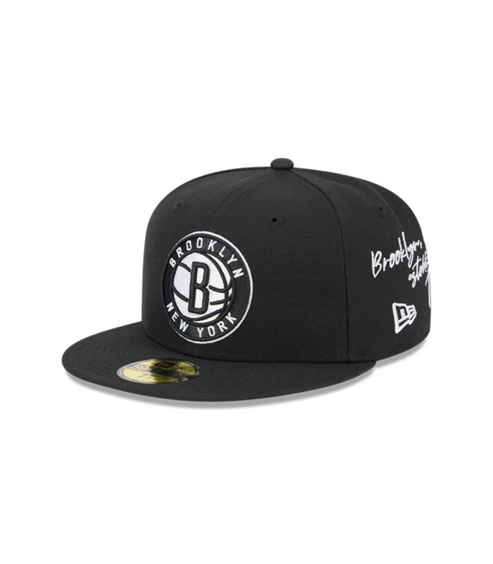 Gorra 59Fifty Brooklyn Nets NBA Team Verbiage Black
