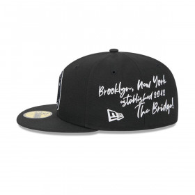 Gorra 59Fifty Brooklyn Nets NBA Team Verbiage Black
