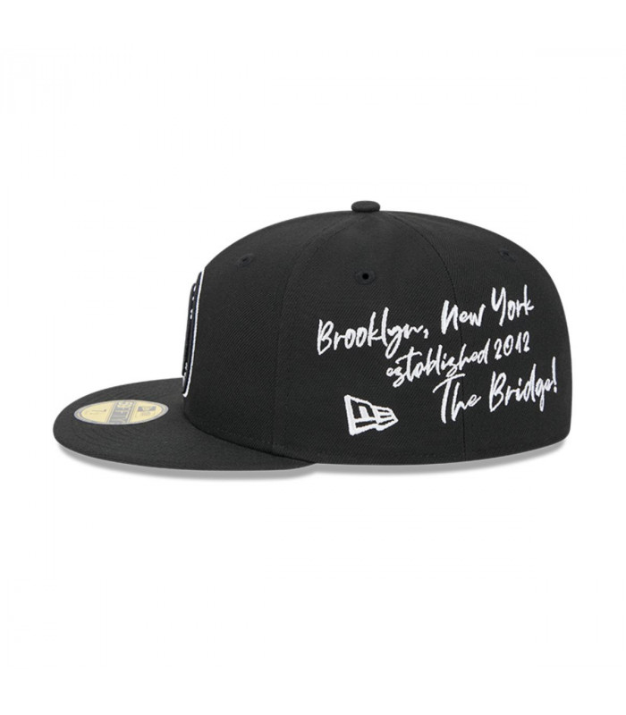 Gorra 59Fifty Brooklyn Nets NBA Team Verbiage Black