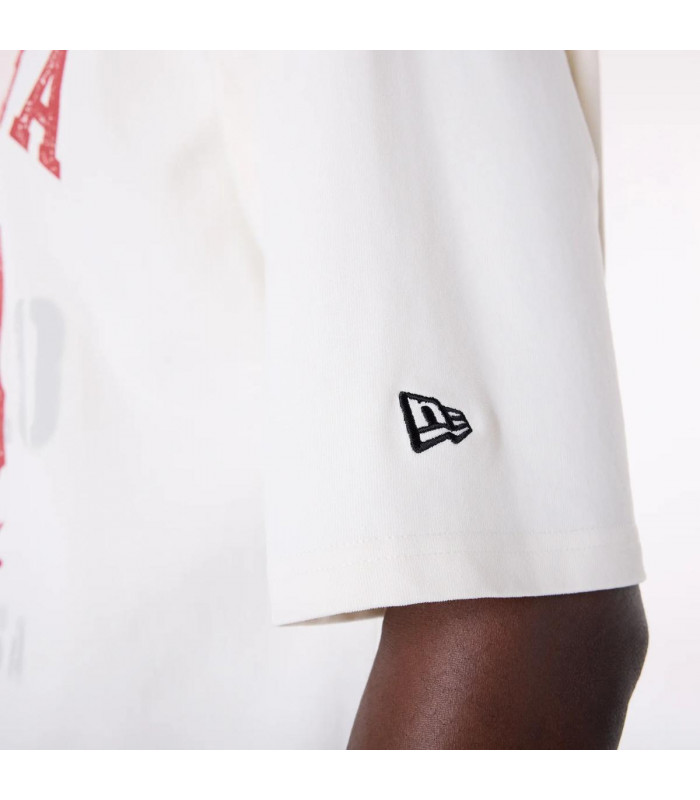 Polera  New Era Buffalo Graphic Open White