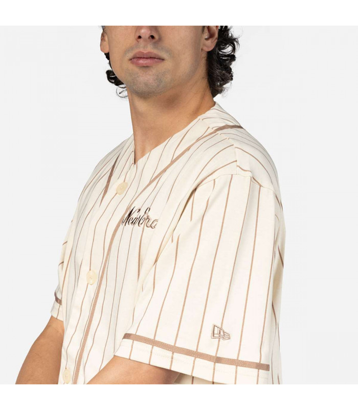 Polera New Era Script Essential Light Beige