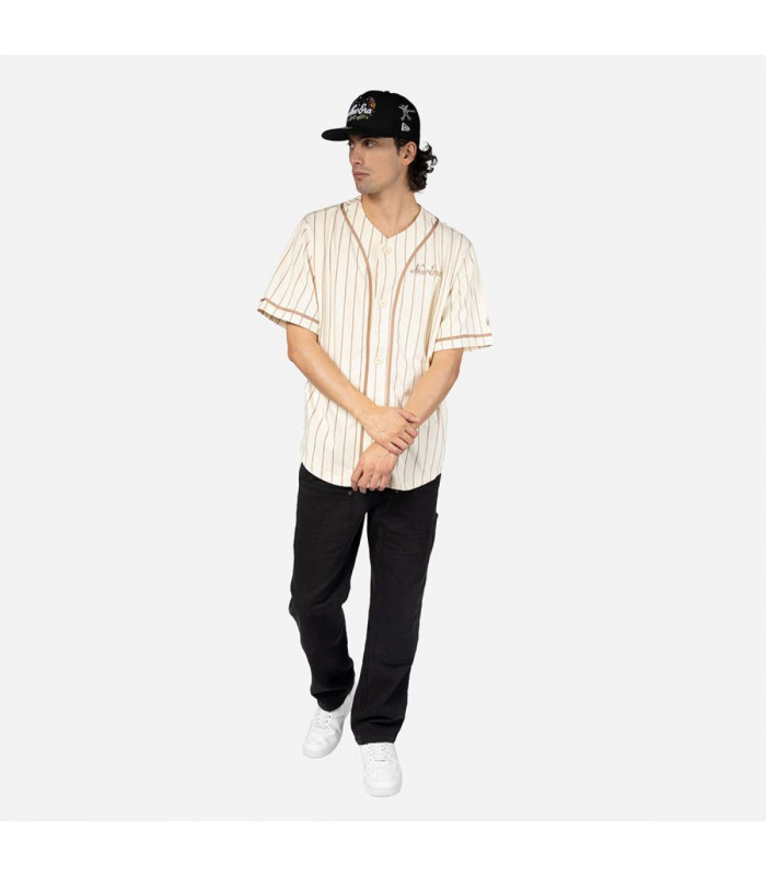 Polera New Era Script Essential Light Beige