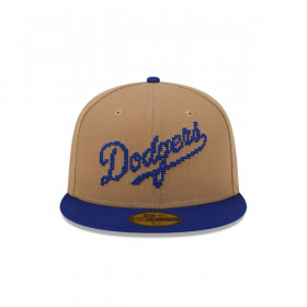 Gorra 59Fifty Los Angeles Dodgers MLB 8-Bit Wordmark Beige