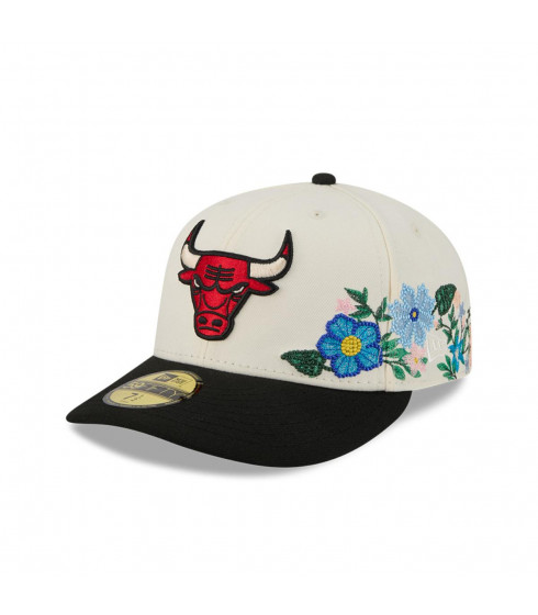 Gorra 59Fifty Chicago Bulls Tonal Florals Blanco