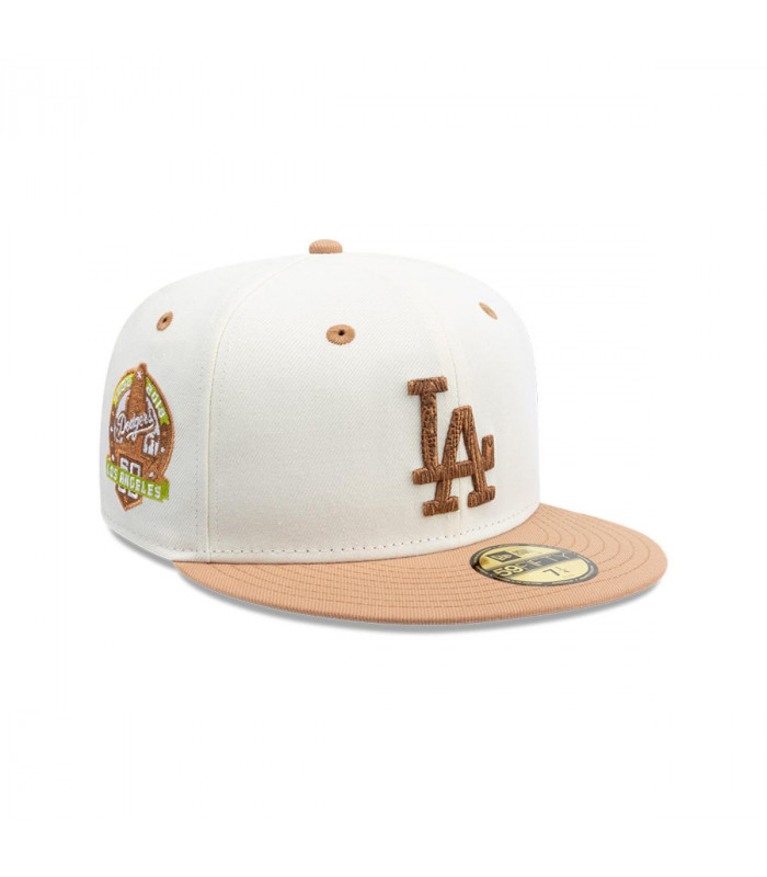 Gorra 59Fifty Los Angeles Dodgers MLB Wooden Blanco