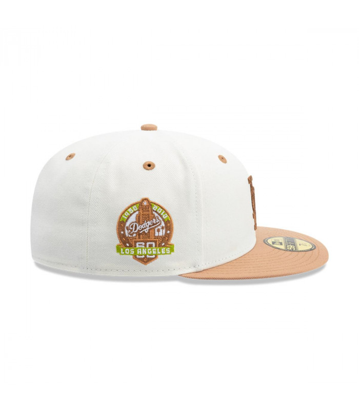 Gorra 59Fifty Los Angeles Dodgers MLB Wooden Blanco