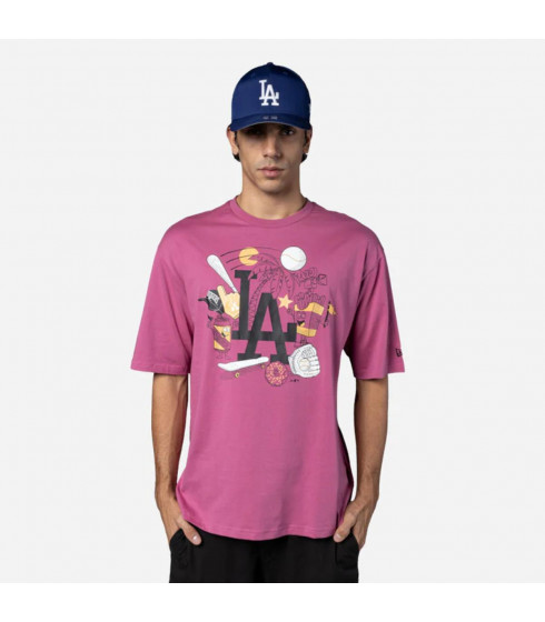 Polera Los Angeles Dodgers MLB Food Graphic Med Purple
