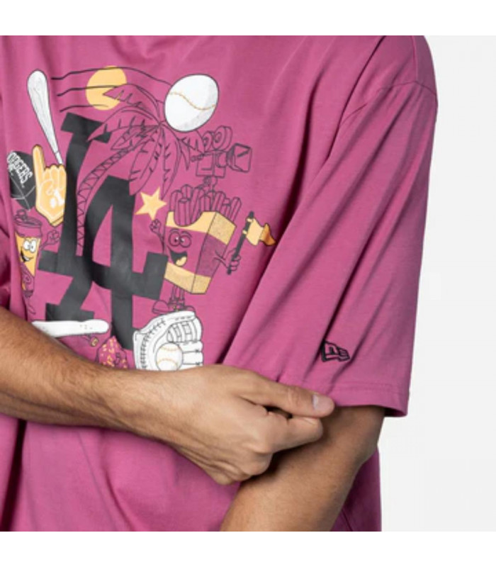 Polera Los Angeles Dodgers MLB Food Graphic Med Purple