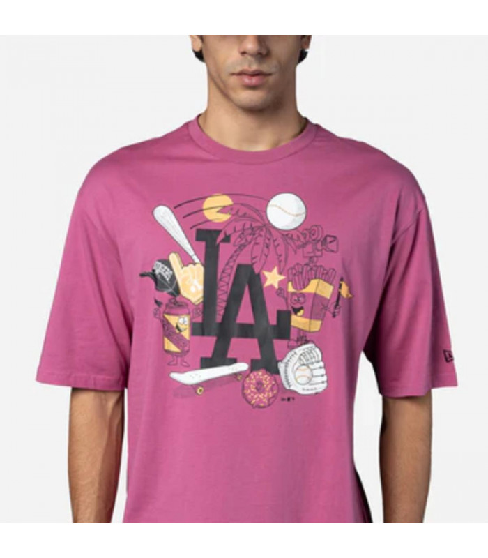Polera Los Angeles Dodgers MLB Food Graphic Med Purple