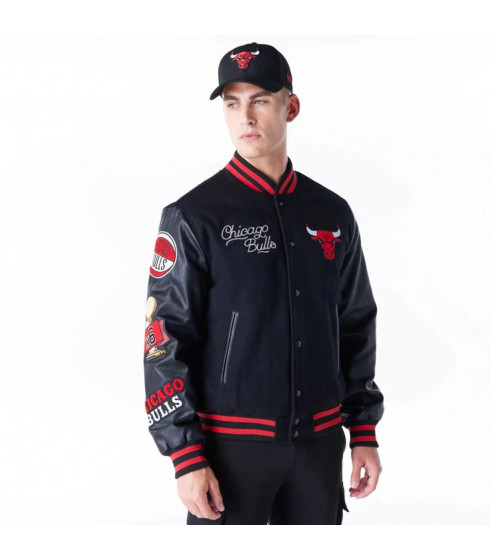 Chaquetas Chicago Bulls NBA Wordmark Negro