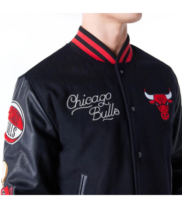Chaquetas Chicago Bulls NBA Wordmark Negro