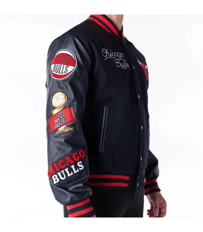 Chaquetas Chicago Bulls NBA Wordmark Negro