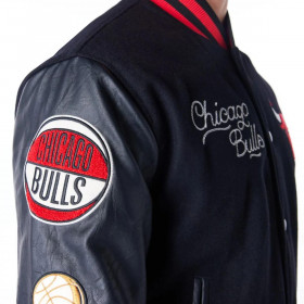 Chaquetas Chicago Bulls NBA Wordmark Negro
