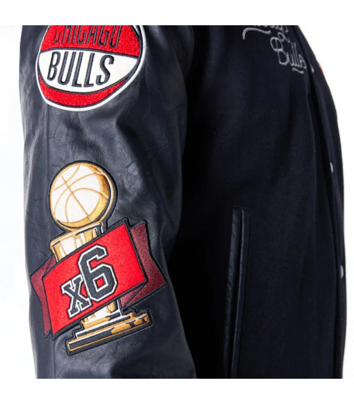 Chaquetas Chicago Bulls NBA Wordmark Negro