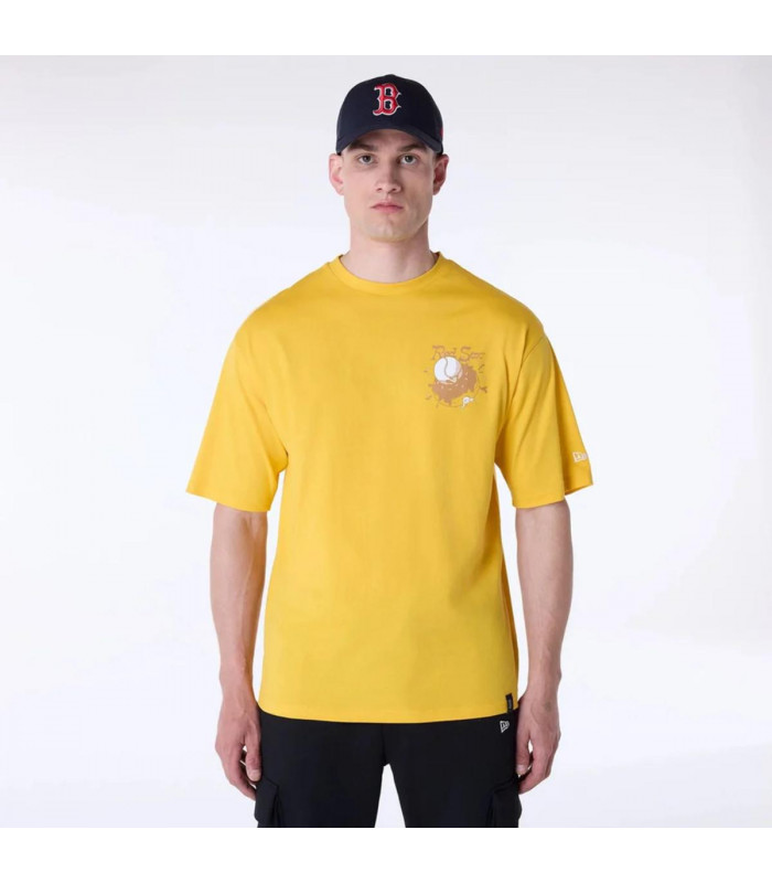 Polera Boston Red Sox MLB Food Graphic Med Yellow