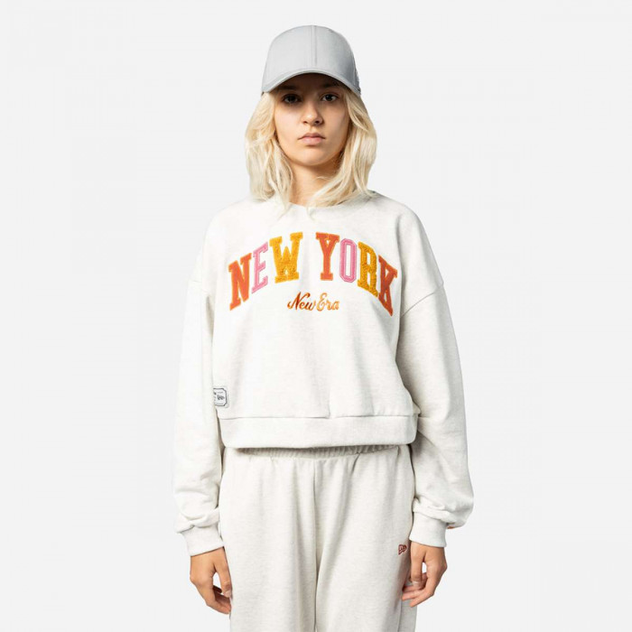 Polerón New Era New York City Gris Pastel Woman