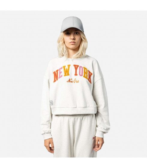 Polerón New Era New York City Gris Pastel Woman