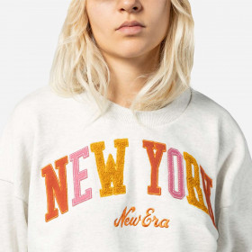 Polerón New Era New York City Gris Pastel Woman