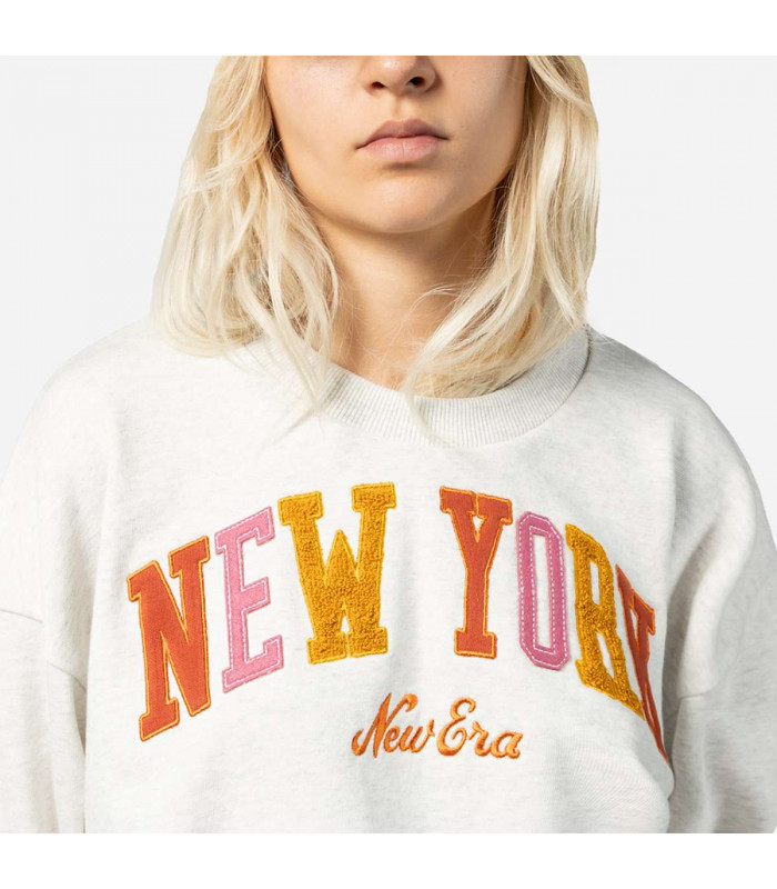 Polerón New Era New York City Gris Pastel Woman