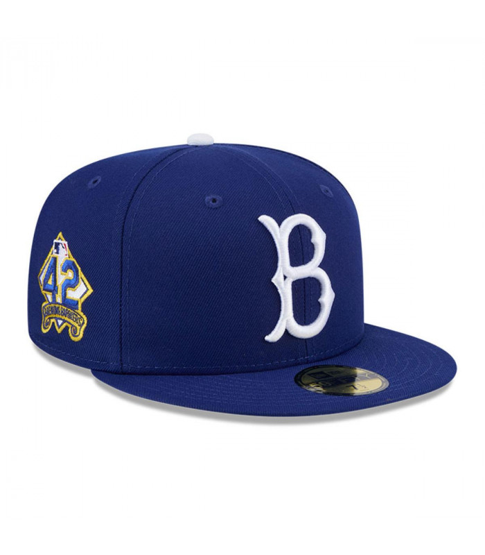 Gorra 59Fifty Los Brooklyn Dodgers MLB Jackie Robinson Azul