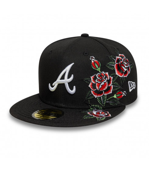 Gorra 59Fifty Atlanta Braves MLB Roses Black