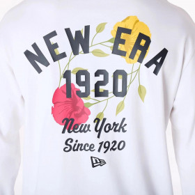 Polera  New Era Floral Graphic New York Blanco