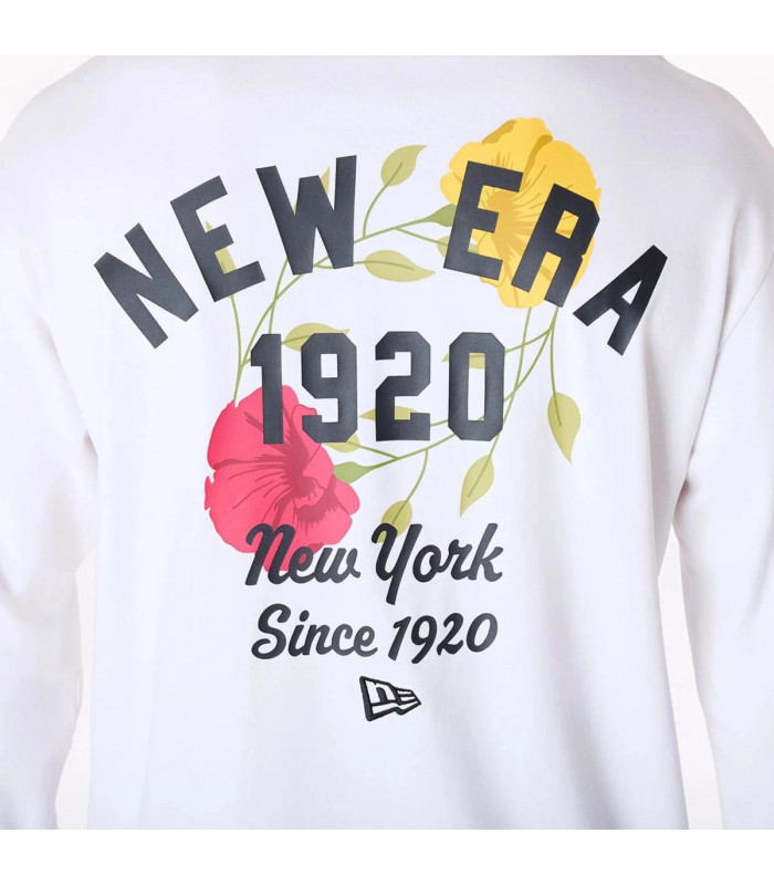Polera  New Era Floral Graphic New York Blanco