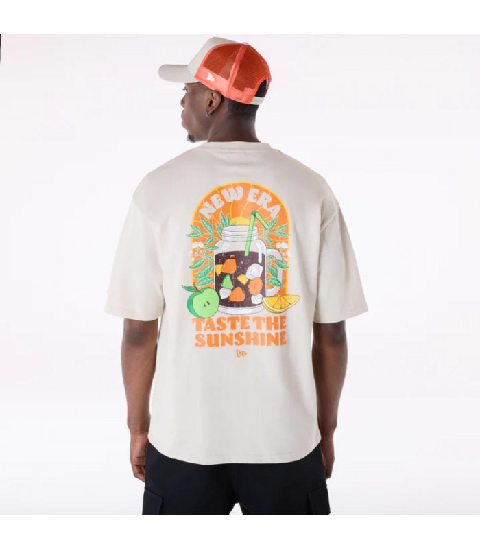 Polera Drink Graphic  Summer Graphic Beige