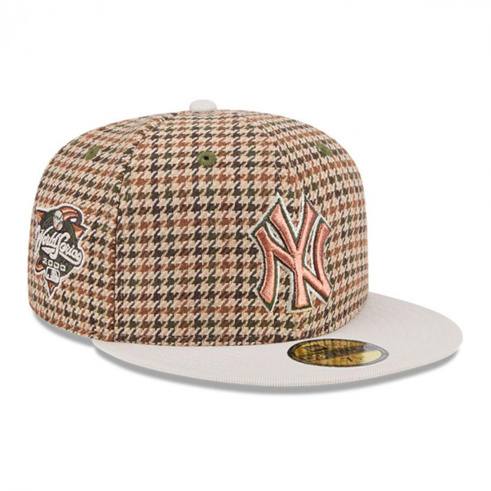 Gorra 59Fifty New York Yankees MLB Houndstooh Open Brown