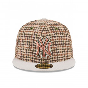 Gorra 59Fifty New York Yankees MLB Houndstooh Open Brown