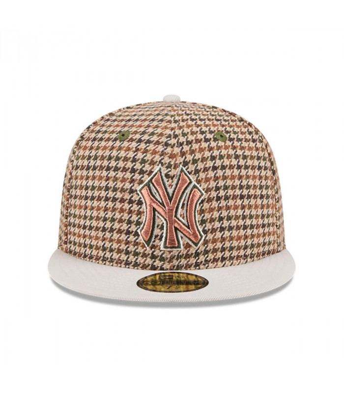 Gorra 59Fifty New York Yankees MLB Houndstooh Open Brown