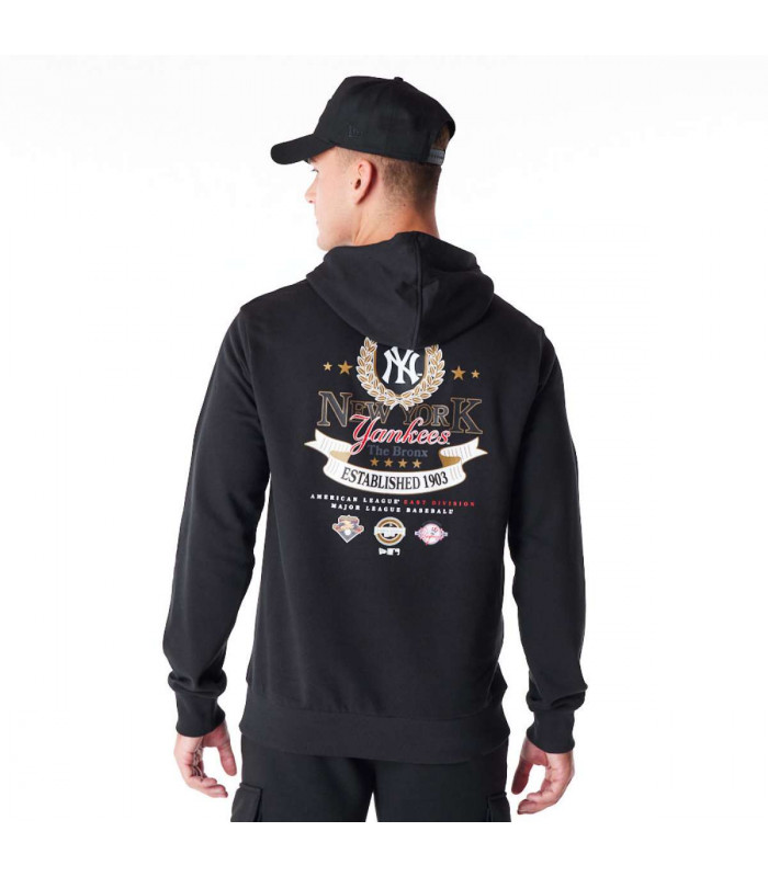 Polerón  New York Yankees MLB Badge Graphic Negro