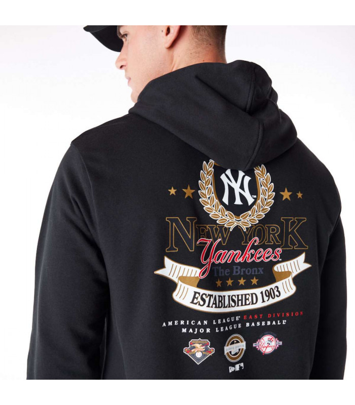 Polerón  New York Yankees MLB Badge Graphic Negro