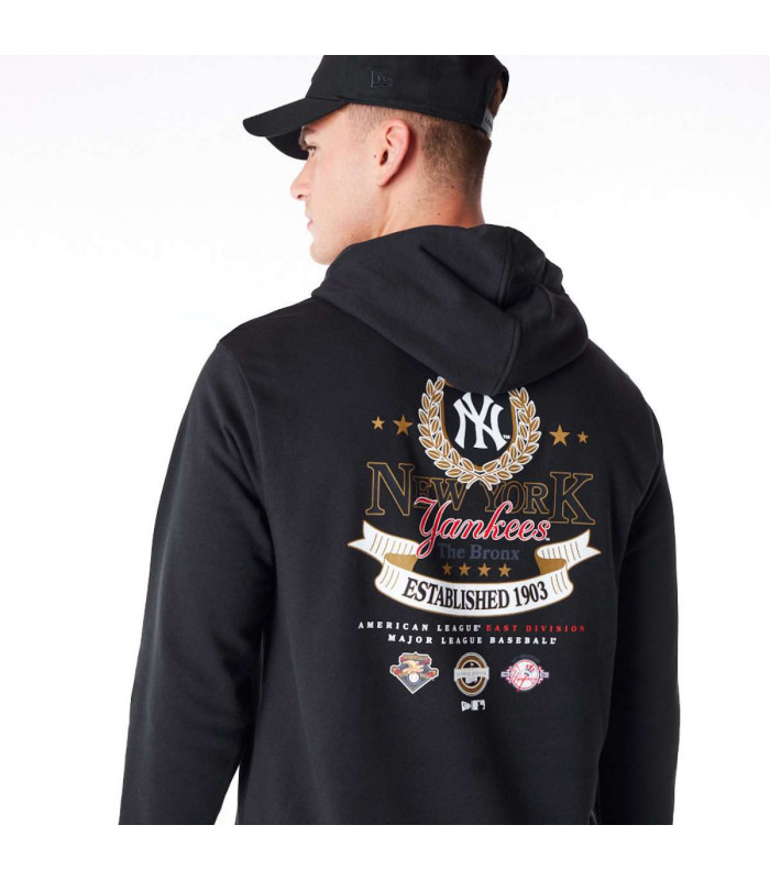 Polerón  New York Yankees MLB Badge Graphic Negro