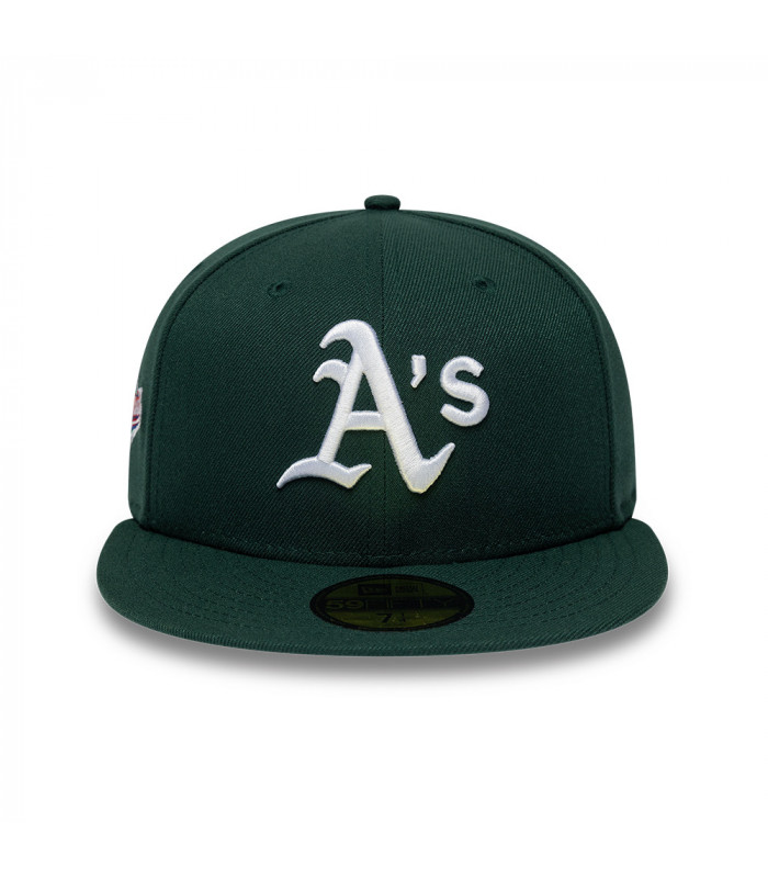 Gorra 59Fifty MLB Oakland Athletics Side Patch Verde Oscuro
