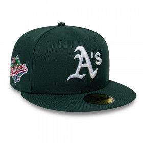 Gorra 59Fifty MLB Oakland Athletics Side Patch Verde Oscuro