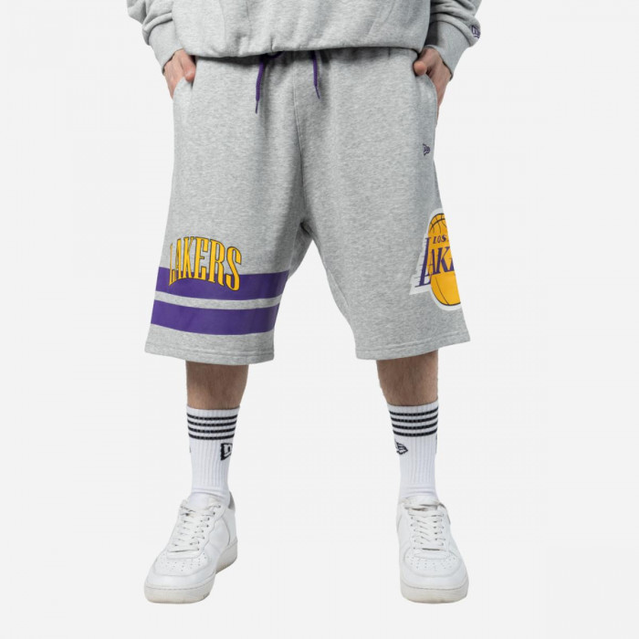 Short Los Angeles Lakers Off Court Retro Wordmark Grey Med