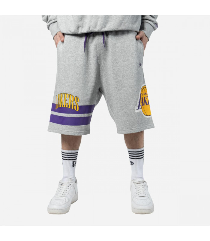 Short Los Angeles Lakers Off Court Retro Wordmark Grey Med