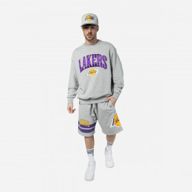 Short Los Angeles Lakers Off Court Retro Wordmark Grey Med