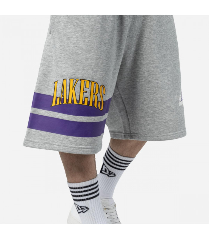 Short Los Angeles Lakers Off Court Retro Wordmark Grey Med